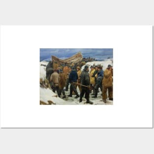 The Lifeboat is Taken through the Dunes - Michael Peter Ancher Posters and Art